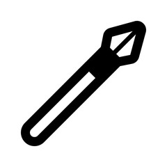 spear solid line icon