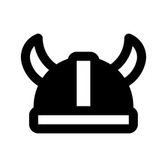 Obraz premium viking helmet solid line icon