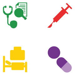 Medical Icons Set Hospital Healthcare