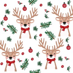 Merry Christmas with elegant reindeer motifs set against a soft, light-colored background. The gentle yet vibrant design captures the warmth and joy of the Christmas season, creating a calm and cheer