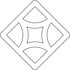 Square shape element. Geometric