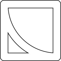 Square shape element. Geometric