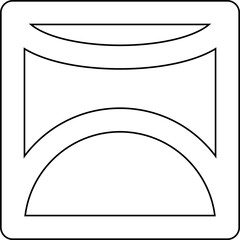 Square shape element. Geometric