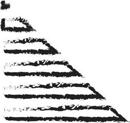 Brush triangle shape. Geometric design