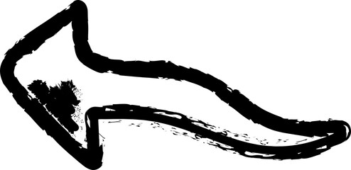 Collection of arrows in brush stroke