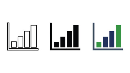 Fototapeta premium Business growth graph icons set
