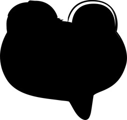 Speech bubble drawn with brush and paint, chat, message