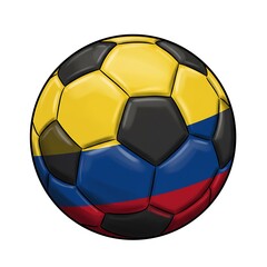 Fototapeta premium Colombian Spirit: A Painted Football