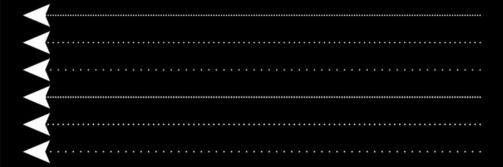 Obraz premium Set of long dashed, dotted lines. Different lines for notebook pages, divider border