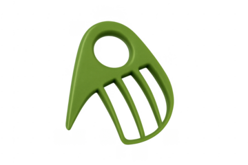 Green plastic avocado slicer splitting fruit kitchen tool