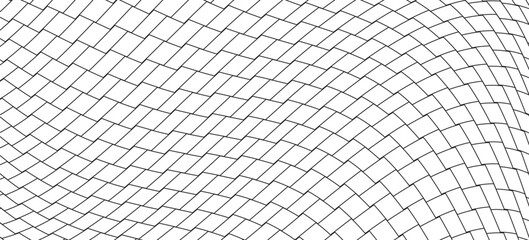 Black metal mesh seamless pattern vector illustration. Metal grid pattern. Silhouette Steel wire Chain link Fence Pattern. Wire mesh fence isolated on white background