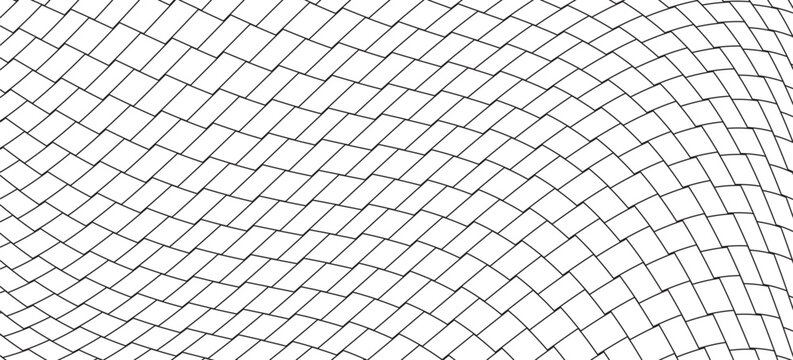 Black metal mesh seamless pattern vector illustration. Metal grid pattern. Silhouette Steel wire Chain link Fence Pattern. Wire mesh fence isolated on white background