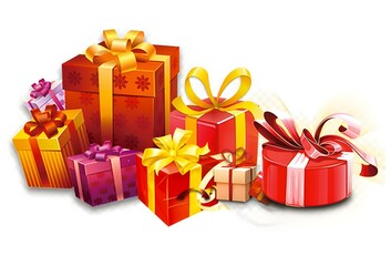 Fototapeta premium gift boxes isolated on white