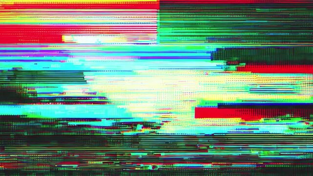 Analog VHS Retro Rewind Loop background. Moving banner Analog Static Noise texture overlay.
Television turn on and off. Noise on a old TV screen, VHS tape "PLAY " with glitch effect