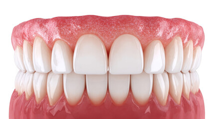 Displaying perfect white teeth alongside swollen gums highlighting gingivitis, emphasizing the importance of dental hygiene and the impact of oral health issues on well being