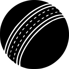 Minimal Cricket Silhouette Logo in Black on White Vector Style