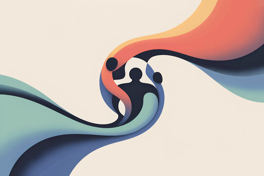 International Day of Human Fraternity Modern Abstract Artwork.eps