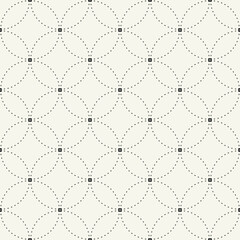 Vector seamless pattern. Modern stylish texture. Repeating geometric tiles. Dotted geometric circles. Regular basic background. Basic minimalistic ornament.