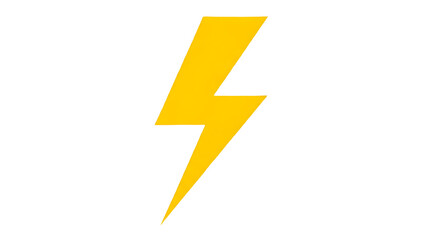 yellow [lightning bolt] isolated on white background stock file.