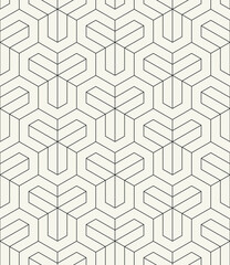 Vector seamless pattern. Modern stylish texture. Repeating geometric tiles with linear grid. Thin monochrome trellis. Trendy graphic design. Can be used as a swatch in illustrator.