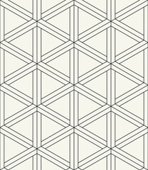 Vector seamless pattern. Modern stylish texture. Repeating geometric tiles with linear grid. Thin monochrome trellis. Trendy graphic design. Can be used as a swatch in illustrator.