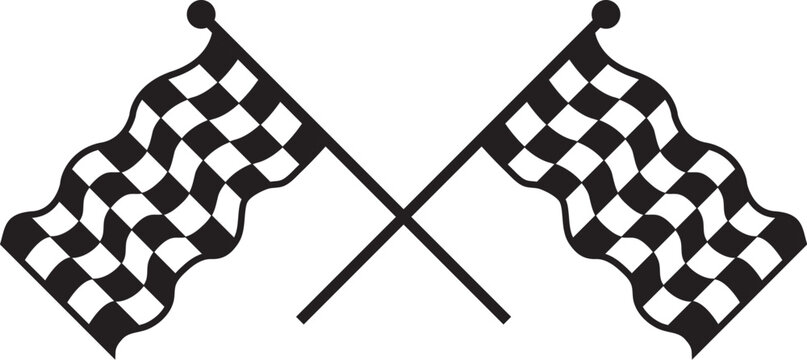 double checkered flag vector illustration file 