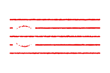 Several horizontal red grunge lines with wave patterns stretch across a stark black field