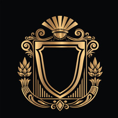 Obraz premium Vector set of gold vintage frames. Elegant element for design in Eastern style, place for text. Floral golden border. Lace illustration for invitations and greeting cards.