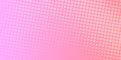 Retro comic gradient background. Cartoon pop art faded gradient pattern. Pink rose halftone pattern. Pixelated dotted texture overlay.