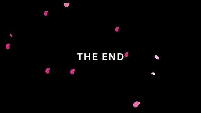 Feminine Black Pink Fall Leaves The End Animated Video 4k