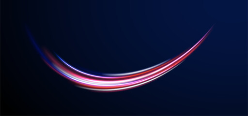 Highway motion line road color swirl fast streak night.  © Mariia