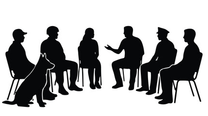 Law Enforcement Support Group with Service Dog Silhouette