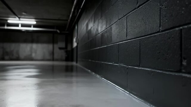 Smooth thermoset epoxy coating applied on a polished concrete basement floor showcasing durability and sleek protective layers.