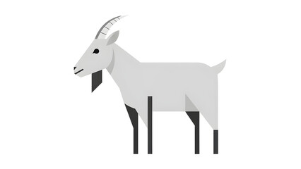 vector illustration of a cartoon goat