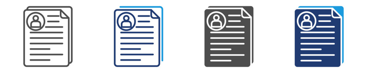 resume icon set multiple icon