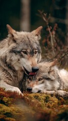 Fototapeta premium Puppy Sleeping Curled Up Adorably