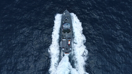 Israeli Navy Ships Patrol  Israeli Navy vessels patrolling open sea during maritime operation, Israel, November 2025.  © ImageBank4U