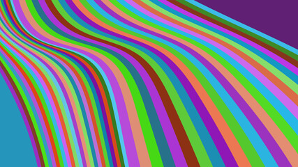 Bold Abstract Curved Stripes: Vibrant, Saturated Color Palette with Flowing Lines for Eye-Catching Visuals