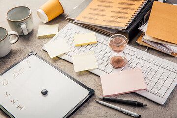 Procrastination and time management concept in business and study