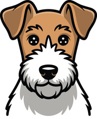 Cute cartoon a illustrator vector Fox Terrier