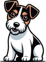 Cute cartoon a illustrator vector Fox Terrier