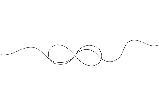 Infinity symbol continuous line drawing, eternity and endless concept.