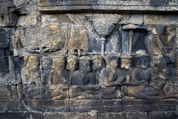 borobudur temple relief indonesia