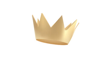 a golden crown. symbolizing royalty and prestige. featuring a classic design with rounded peaks and decorative elements the crown is shown against a p