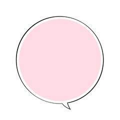 シンプルな手描きの吹き出し