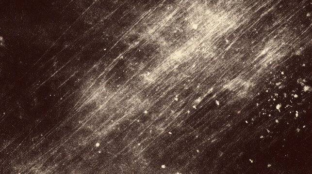 Abstract dark brown grunge texture background with beige scratches and dust particles - Powered by Adobe
