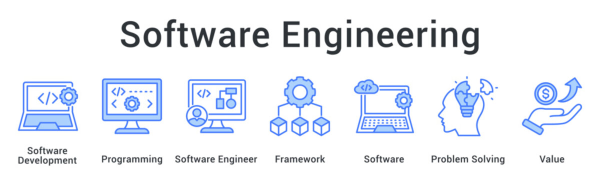 Software engineering combines programming and framework expertise with problem solving to deliver valuable solutions.