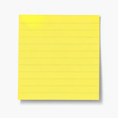 Bright Yellow Lined Sticky Note Paper for Writing, Planning, and Organizing Ideas in Office or Study Settings