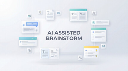 Artificial intelligence assisted collaborative brainstorming workflow process enhancing team creativity productivity innovation through digital transformation automation technology integration modern