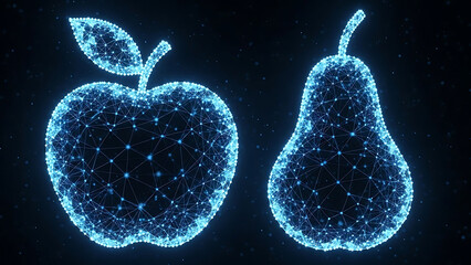 Digital Fruit Apples and Pear